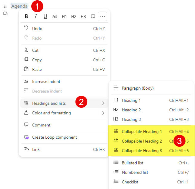 Collapsible Headings In Microsoft Loop SharePoint Maven