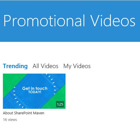 video in sharepoint