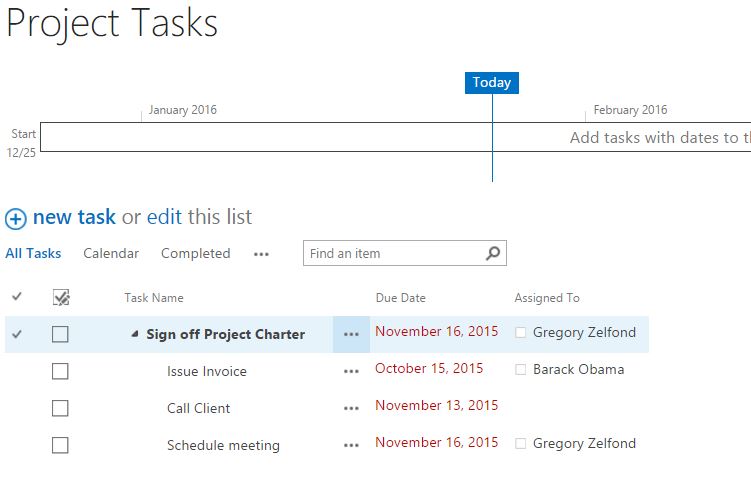 task management options in SharePoint and Office 365
