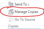 Manage copies