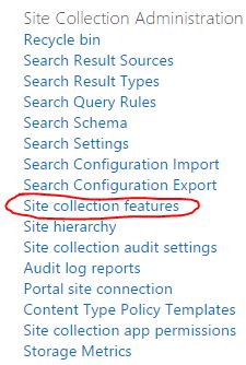 sitecollectionfeatures
