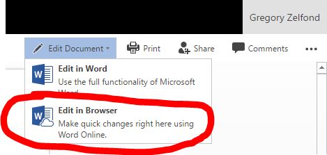 open microsoft word online