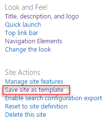 SharePoint Site Templates