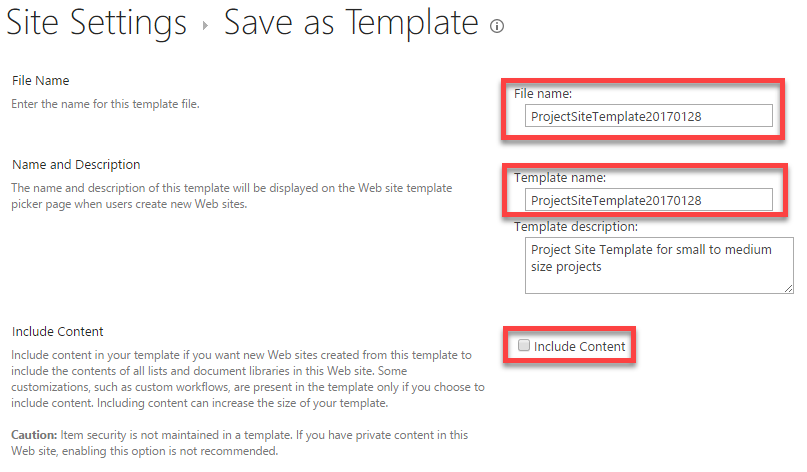 SharePoint Site Templates