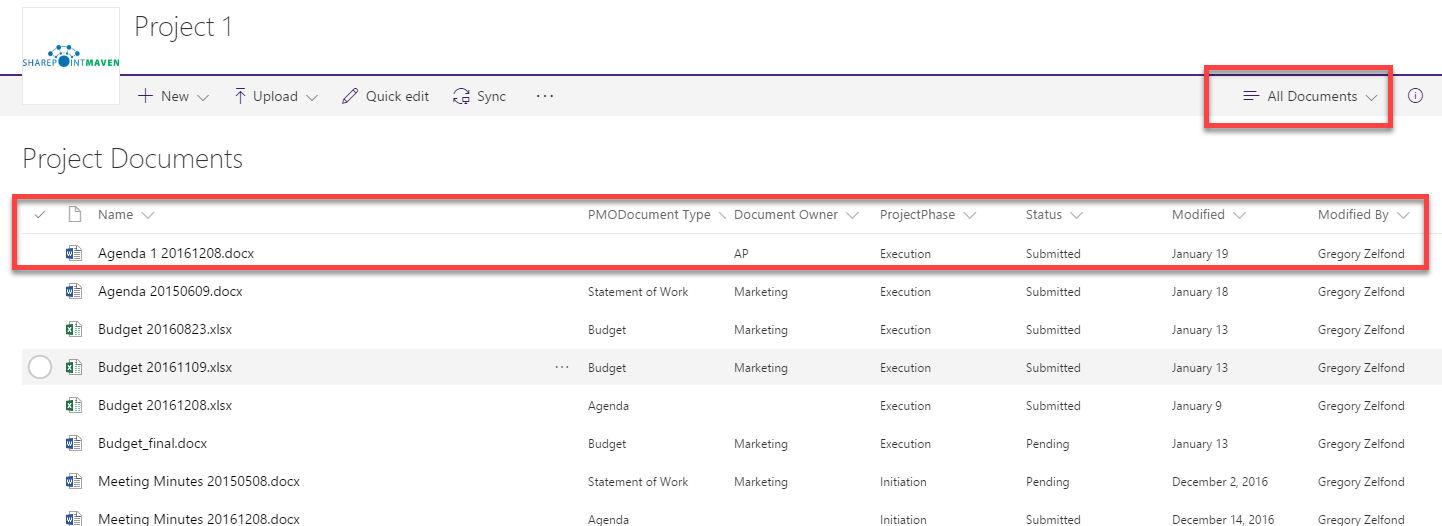 default view in SharePoint
