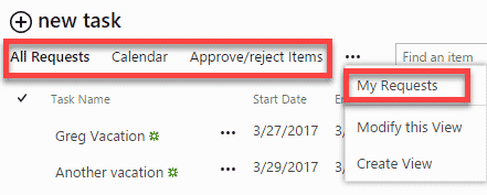 Vacation Request Approval workflow in SharePoint