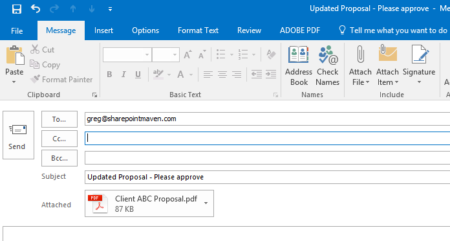 7 ways to attach SharePoint documents to an email - SharePoint Maven