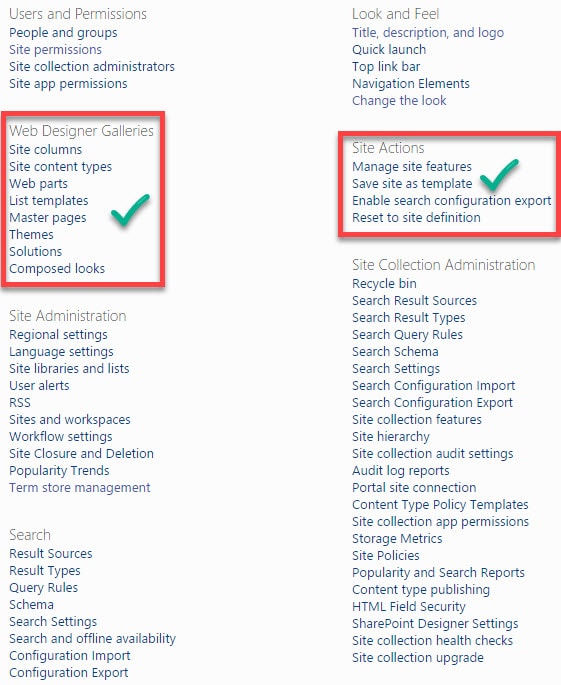 2 reasons why you cannot Save Site as template in SharePoint