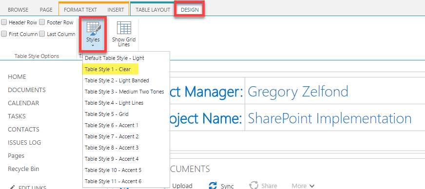 align text and images on a SharePoint page