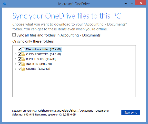 new OneDrive Sync Client