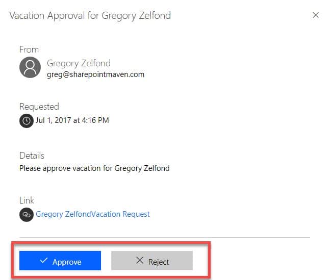 approve requests and documents in Microsoft Flow