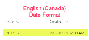 date format in SharePoint