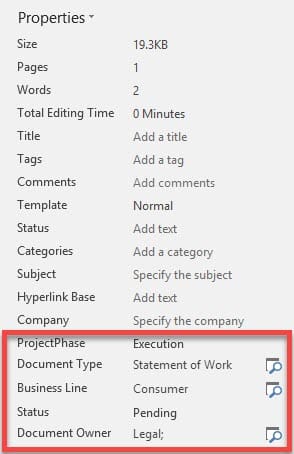 edit SharePoint Metadata inside of the Office Documents