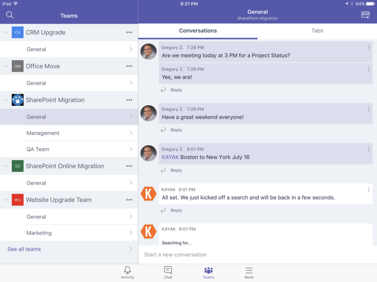 can you video chat on microsoft teams app