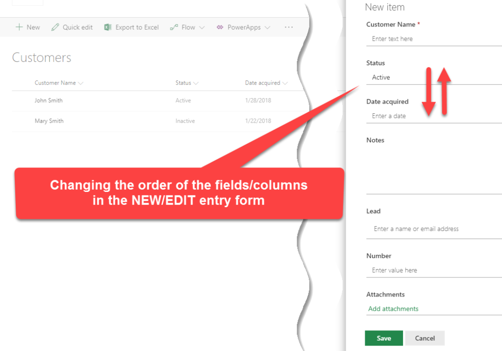 How To Change Sharepoint List Column Order