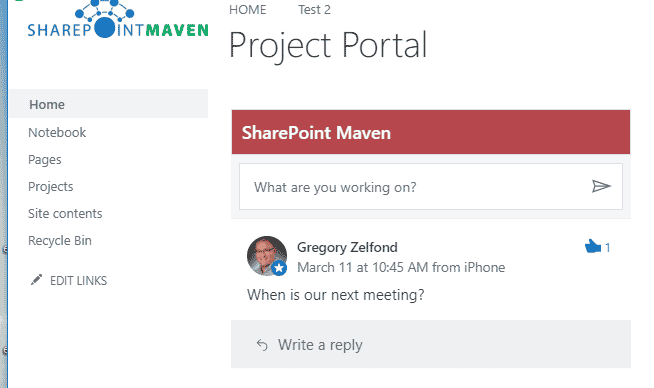 embed Yammer on a SharePoint Page