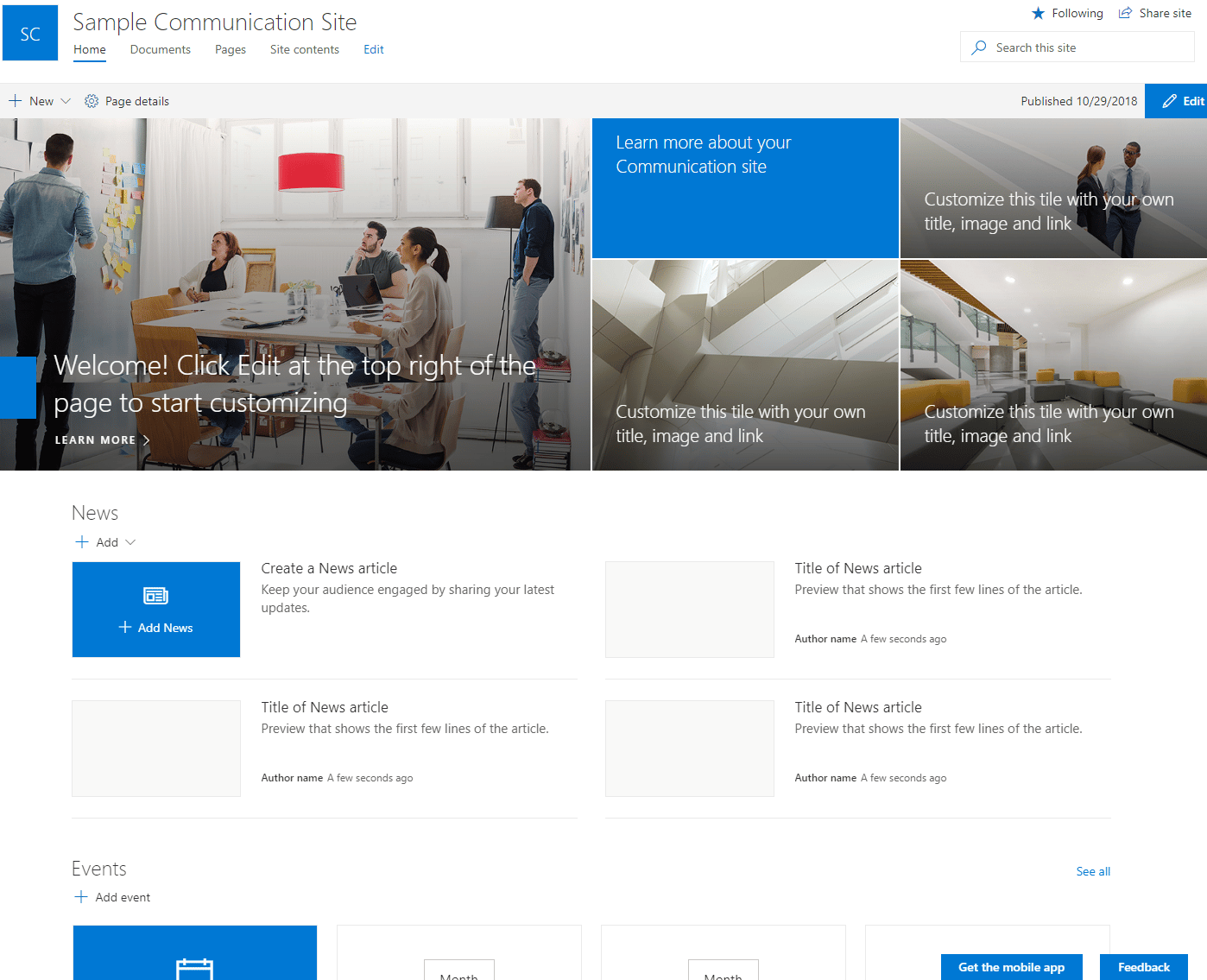 Office 365 Group or Communication Site