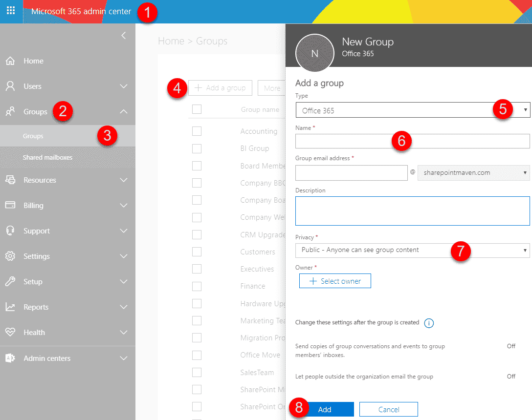 create an Office 365 Group