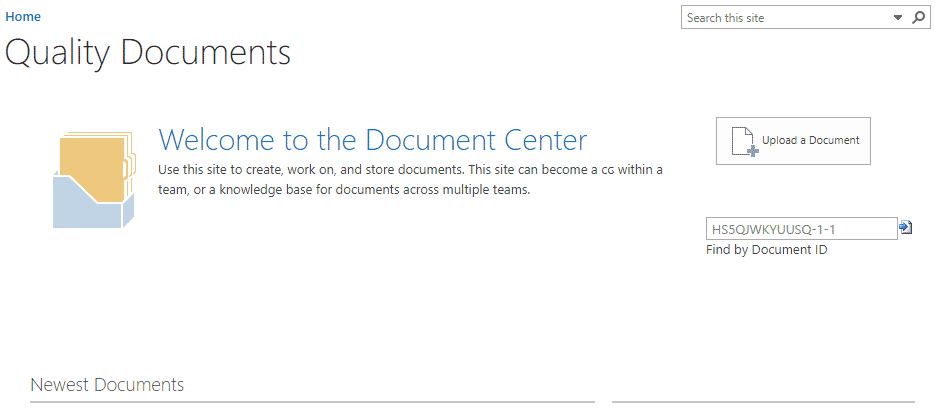 SharePoint Document Center