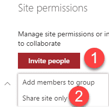 invite external users to a SharePoint site