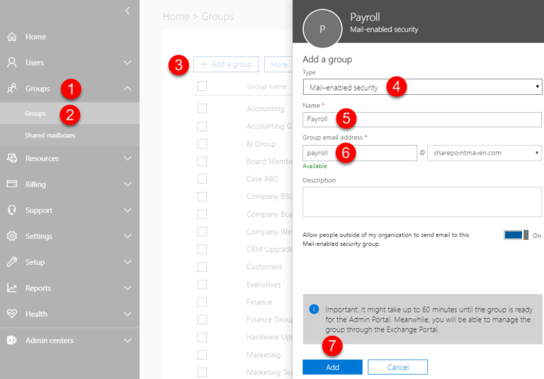 An overview of different types of security groups in SharePoint and