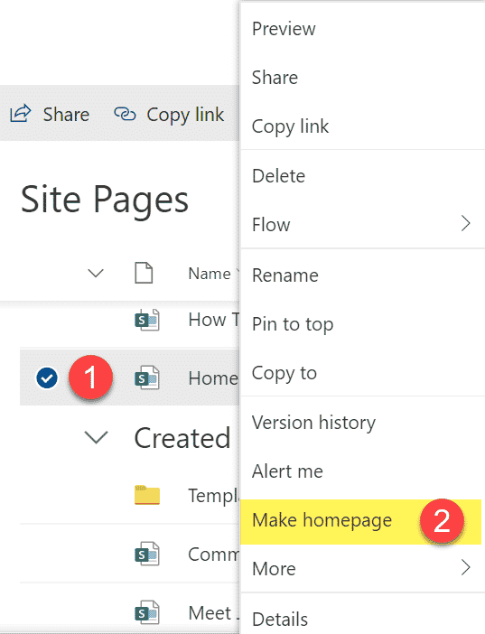 make any SharePoint page the new homepage