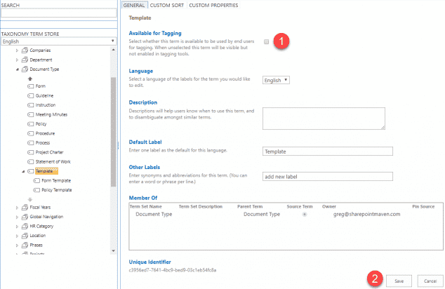 How To Properly Delete And Hide Managed Metadata Terms In The Term Store SharePoint Maven