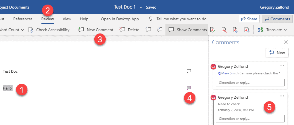 add comments to documents in SharePoint