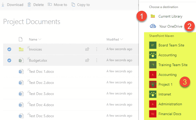 How To Move And Copy Documents In Sharepoint And Onedrive Sharepoint Maven 5835