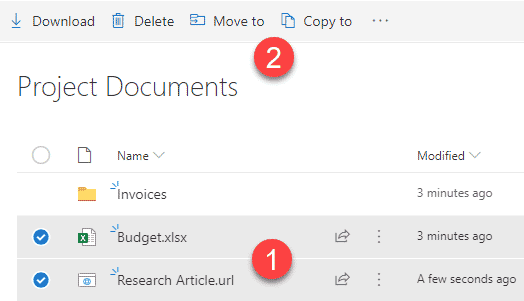 move and copy documents in SharePoint
