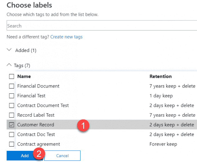 How to set up document retention via retention labels in SharePoint and