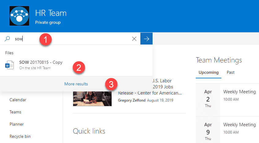 Search in SharePoint Online