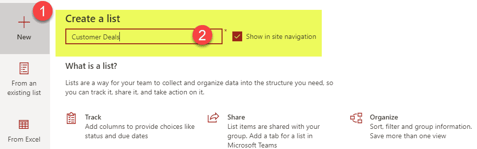 ways to create custom lists in SharePoint