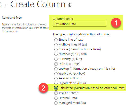 flor para donar Mirar atrás How to create a Calculated Column in a SharePoint list or library |  SharePoint Maven