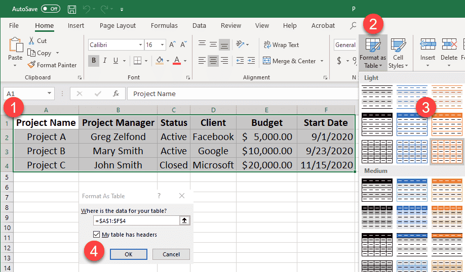 excel spreadsheet