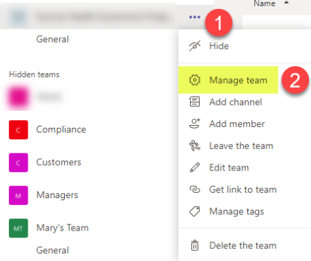 how to delete message in teams general channel