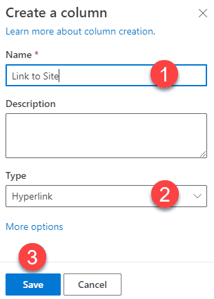 Hyperlink column on a Custom List