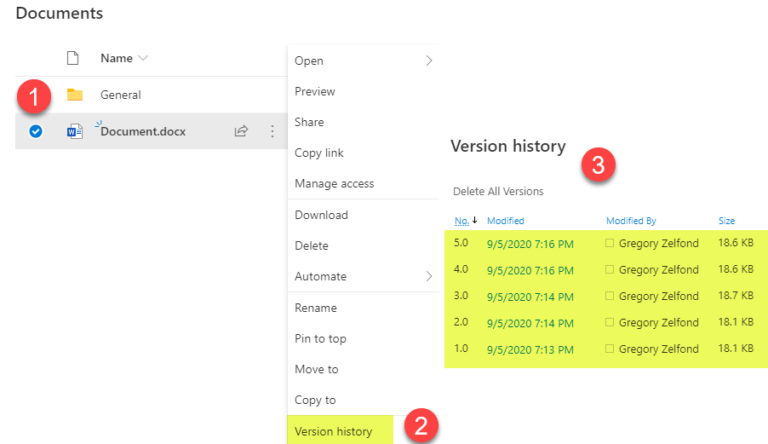 how-to-compare-two-versions-of-the-document-in-sharepoint-sharepoint