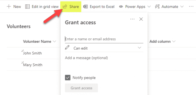 how-to-share-a-custom-list-sharepoint-maven