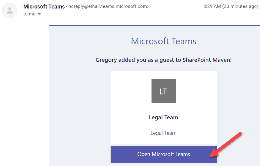 invite external users to Teams