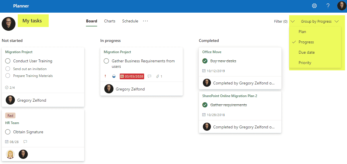 view own Tasks in Microsoft 365
