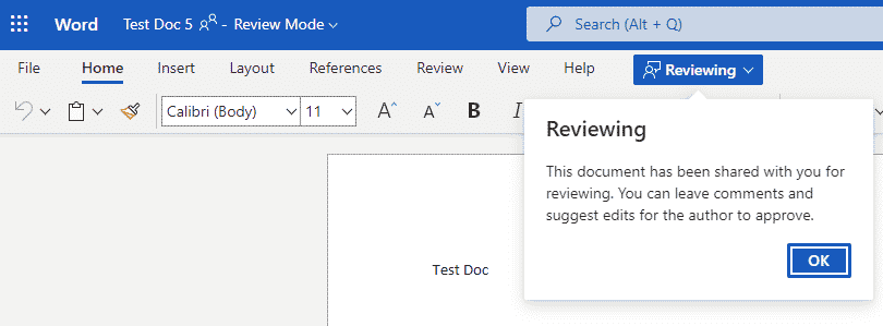 Review mode