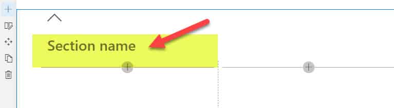 collapsible sections