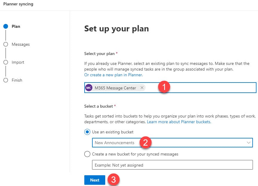 sync Microsoft 365 Message Center with Planner