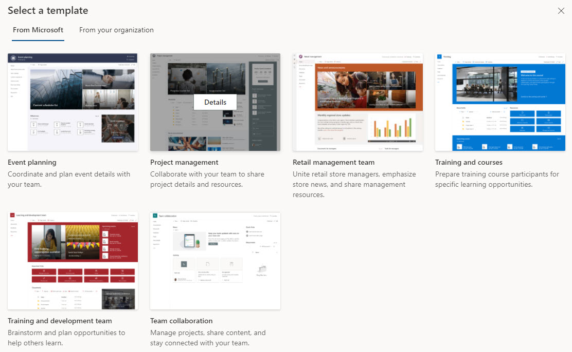 Stop asking for SharePoint not to look like SharePoint - Built-in SharePoint Site Templates