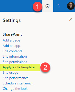 apply a site template