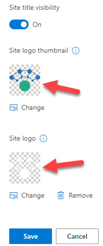 Stop asking for SharePoint not to look like SharePoint - Example of the ability to adjust SharePoint site logo