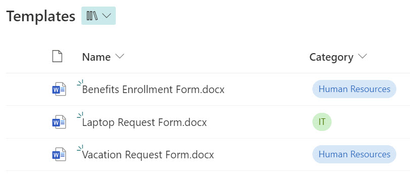 company templates in SharePoint Online
