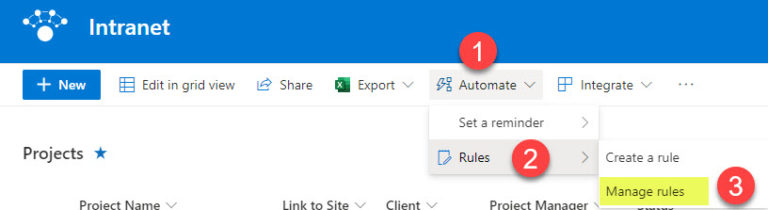 How to create Rules on a List or Library | SharePoint Maven