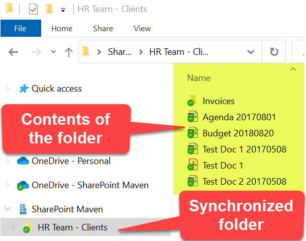 Sync folder vs. Sync Library